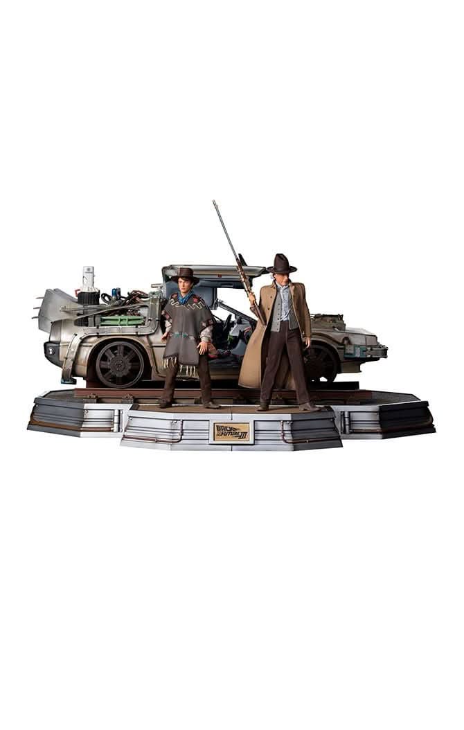 Statue Delorean Full Set Deluxe - Back to the Future III - Art Scale 1/10 - Iron Studios-1