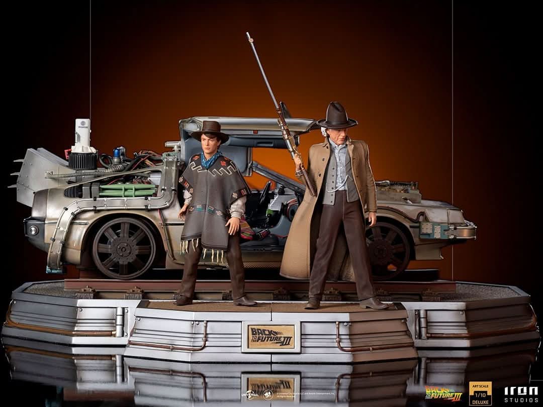 Statue Delorean Full Set Deluxe - Back to the Future III - Art Scale 1/10 - Iron Studios-3