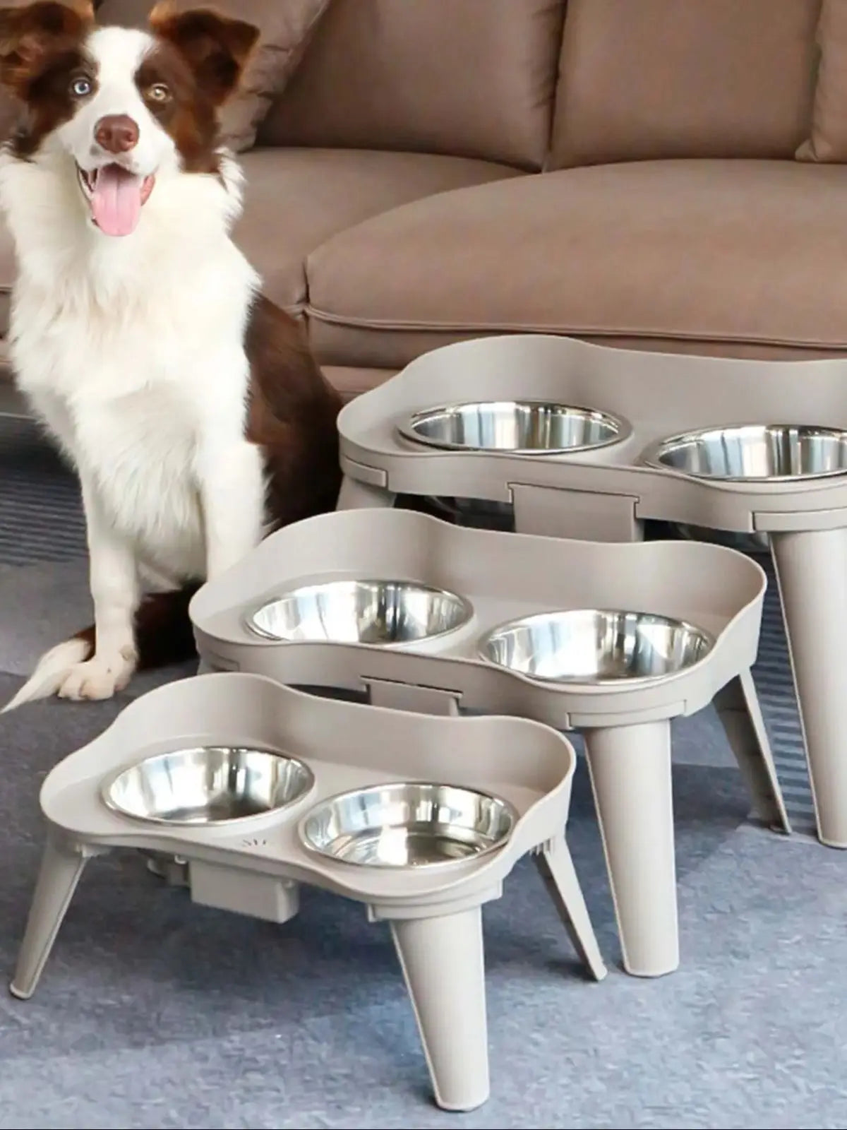 Stainless Steel Elevated Dog Bowl Non-Slip and No Spill Design Bowl Pet Supplies for Small Medium Large Dogs