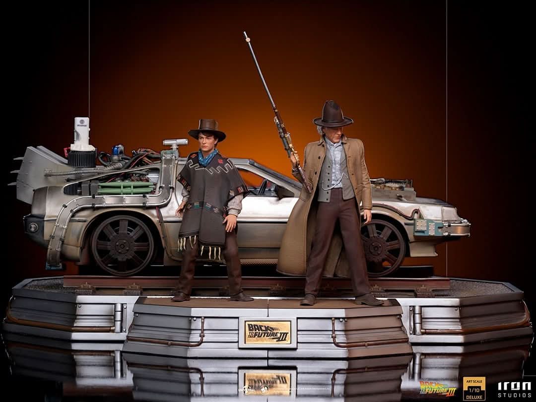 Statue Delorean Full Set Deluxe - Back to the Future III - Art Scale 1/10 - Iron Studios-2