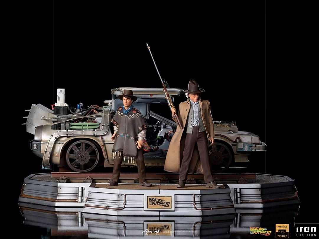 Statue Delorean Full Set Deluxe - Back to the Future III - Art Scale 1/10 - Iron Studios-4