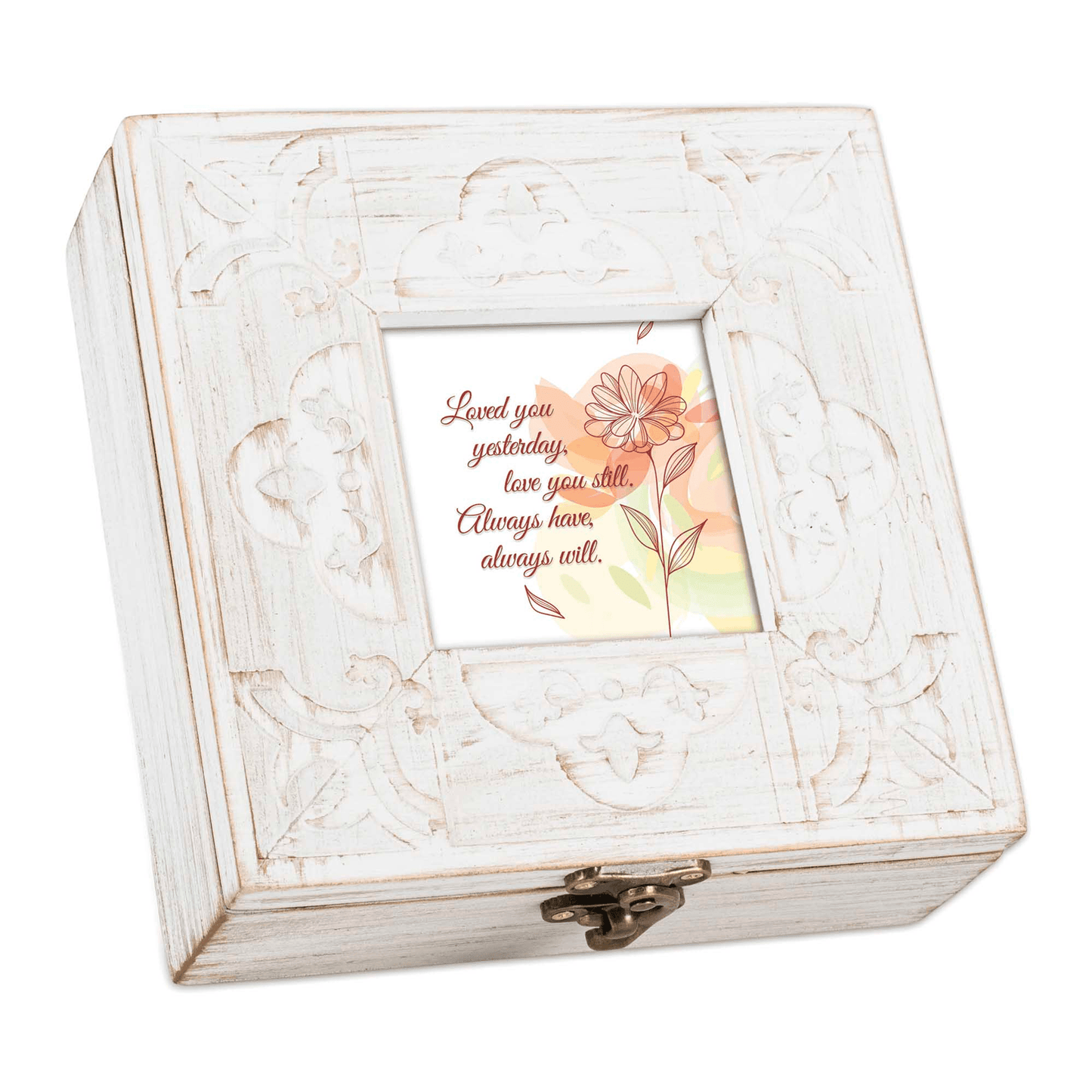 Petite Musical Keepsake Box With Photo Frame And Sankyo Movement