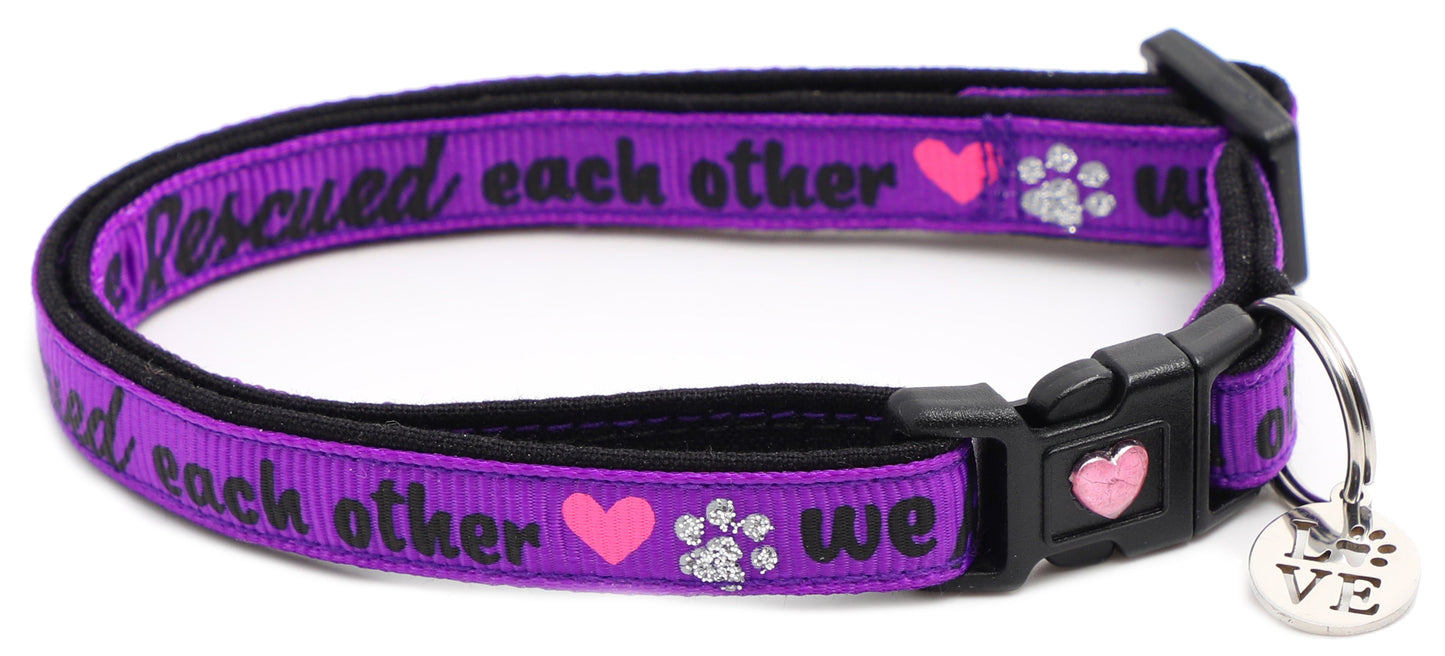 We Rescued Each Other Breakaway Cat Collar
