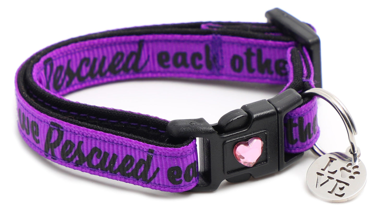 We Rescued Each Other Breakaway Cat Collar
