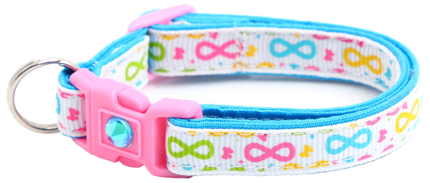 Brightly Colored Bows Cat Collar
