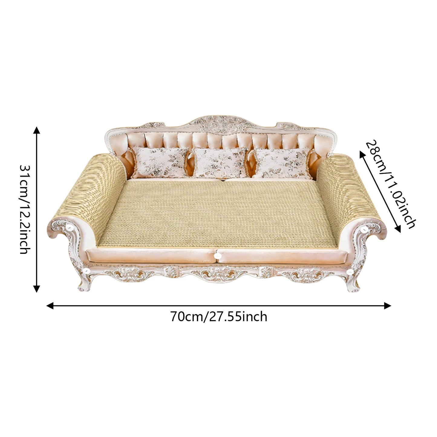 Cat Scratcher Cardboard Couch Bed European Vintage Cat Sofa Scratcher Toys Pet Supplies Cat Accessories