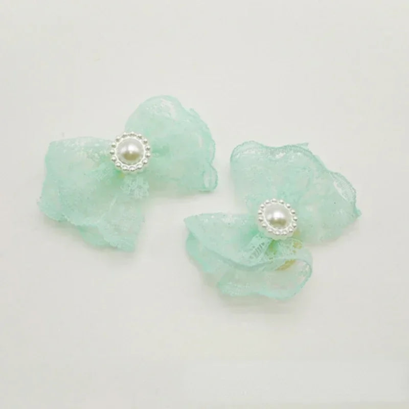 Pet Rubber Band Head Jewelry Non-elastic Lace Lace Rice Lace Bow Rubber Band Head Flower Pet Supplies Small Dog Accessories