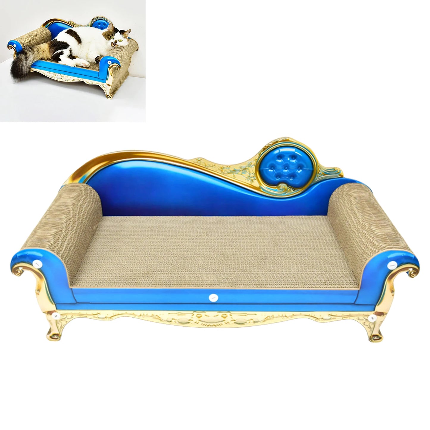 Cat Scratcher Cardboard Couch Bed European Vintage Cat Sofa Scratcher Toys Pet Supplies Cat Accessories