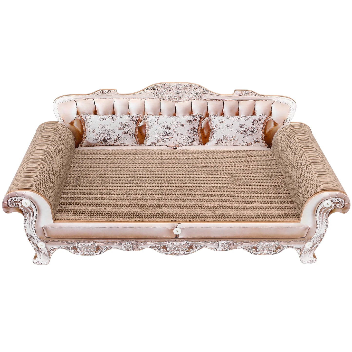 Cat Scratcher Cardboard Couch Bed European Vintage Cat Sofa Scratcher Toys Pet Supplies Cat Accessories