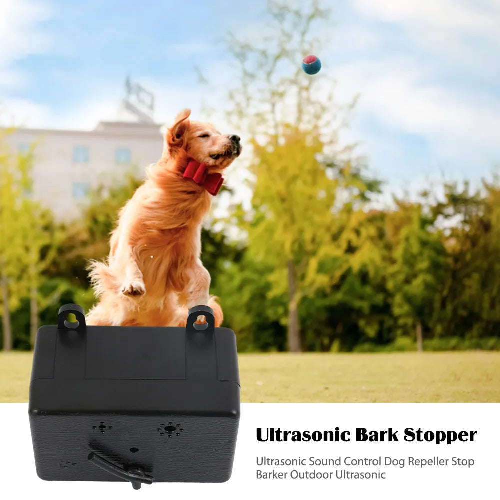 Ultrasonic Dog Stop Bark Silencer Tool 4 Adjustable Level 50 Ft Dog Bark Deterrent for Outdoor Anti Barking Device Pet Supplies