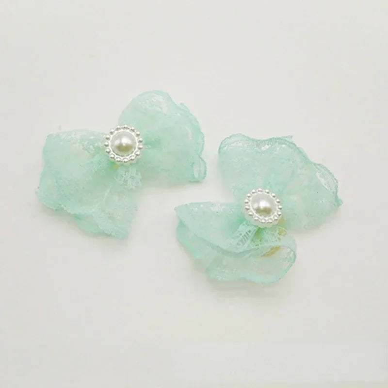 Pet Rubber Band Head Jewelry Non-elastic Lace Lace Rice Lace Bow Rubber Band Head Flower Pet Supplies Small Dog Accessories