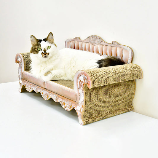 Cat Scratcher Cardboard Couch Bed European Vintage Cat Sofa Scratcher Toys Pet Supplies Cat Accessories