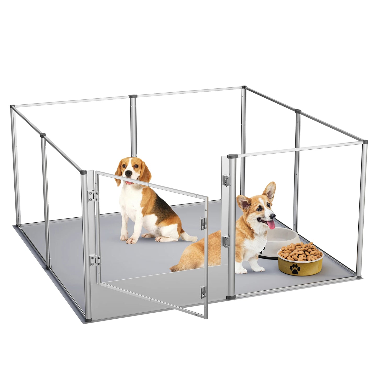 Acrylic Dog Playpen Fence with Waterproof Fertility Pad for Cats Puppies Whelping Pen Box Dog Cage Pet Supplies