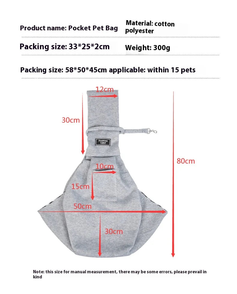 Crossbody breathable dog folding pet bag, large capacity pet supplies wholesale, cross-border exclusive portable cat bag