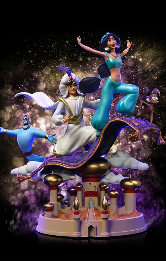 Statue - Statue Aladdin and Jasmine Deluxe - Disney 100th - Aladdin - Art Scale 1/10 - Iron Studios-0