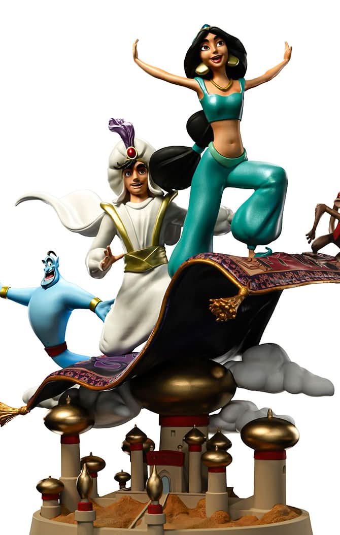 Statue - Statue Aladdin and Jasmine Deluxe - Disney 100th - Aladdin - Art Scale 1/10 - Iron Studios-1