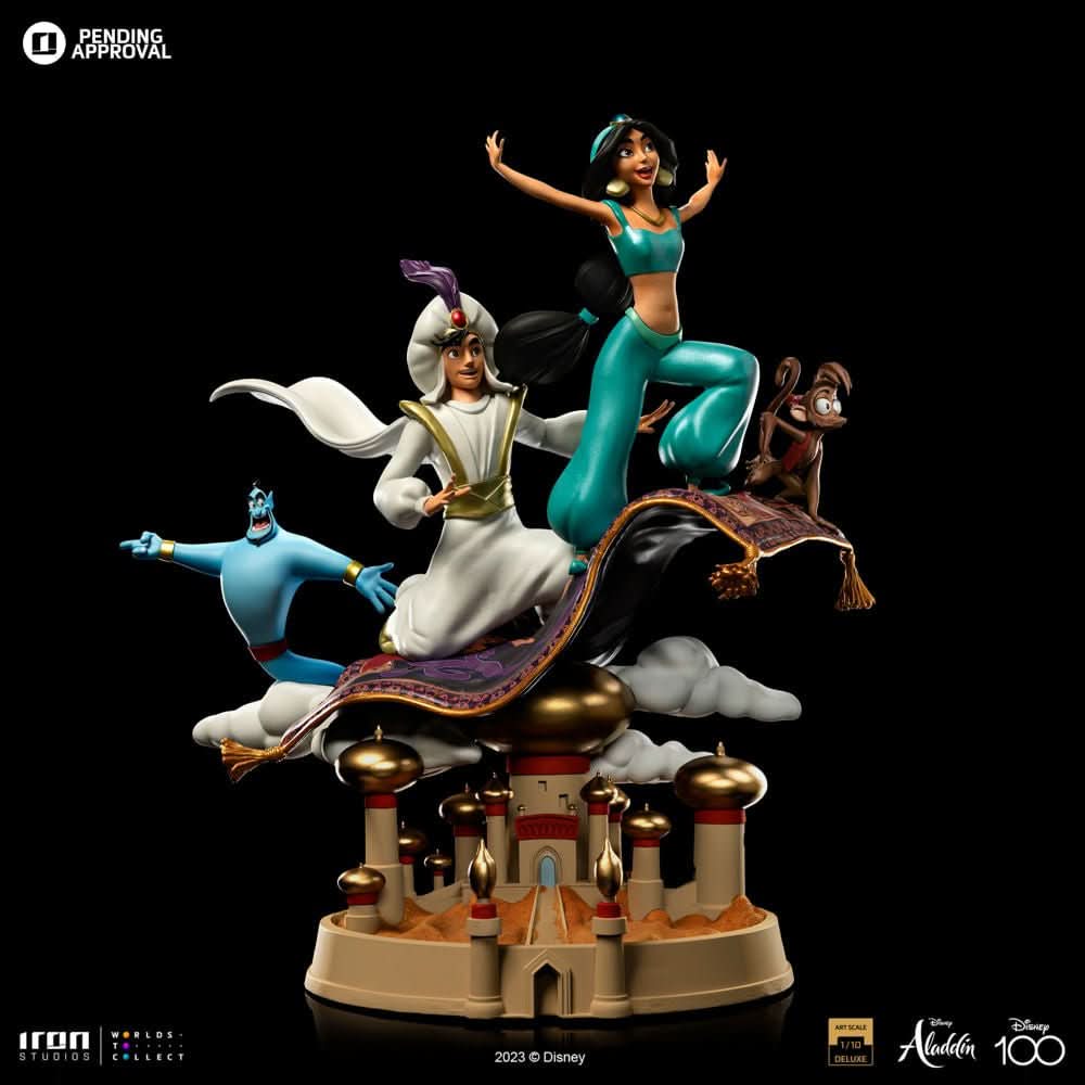 Statue - Statue Aladdin and Jasmine Deluxe - Disney 100th - Aladdin - Art Scale 1/10 - Iron Studios-2